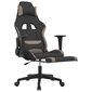Žaidimų kėdė su pakoja, Audinys, juoda/taupe spalva kaina ir informacija | Biuro kėdės | pigu.lt