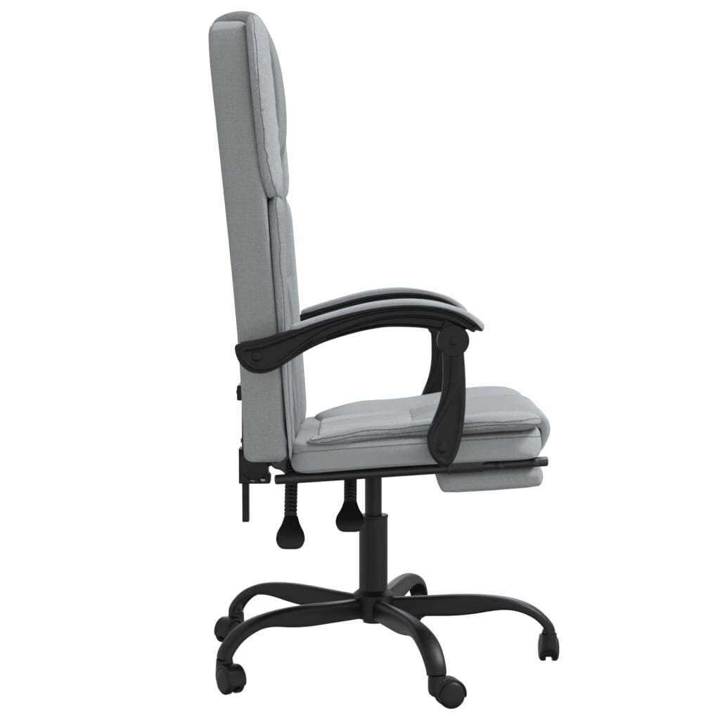 Atlošiama biuro kėdė, Audinys, šviesiai pilka kaina ir informacija | Biuro kėdės | pigu.lt