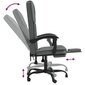 Atlošiama biuro kėdė, Audinys, tamsiai pilka kaina ir informacija | Biuro kėdės | pigu.lt