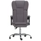 Atlošiama biuro kėdė, Dirbtinė oda, pilka kaina ir informacija | Biuro kėdės | pigu.lt