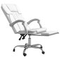 Atlošiama biuro kėdė, Dirbtinė oda, balta kaina ir informacija | Biuro kėdės | pigu.lt