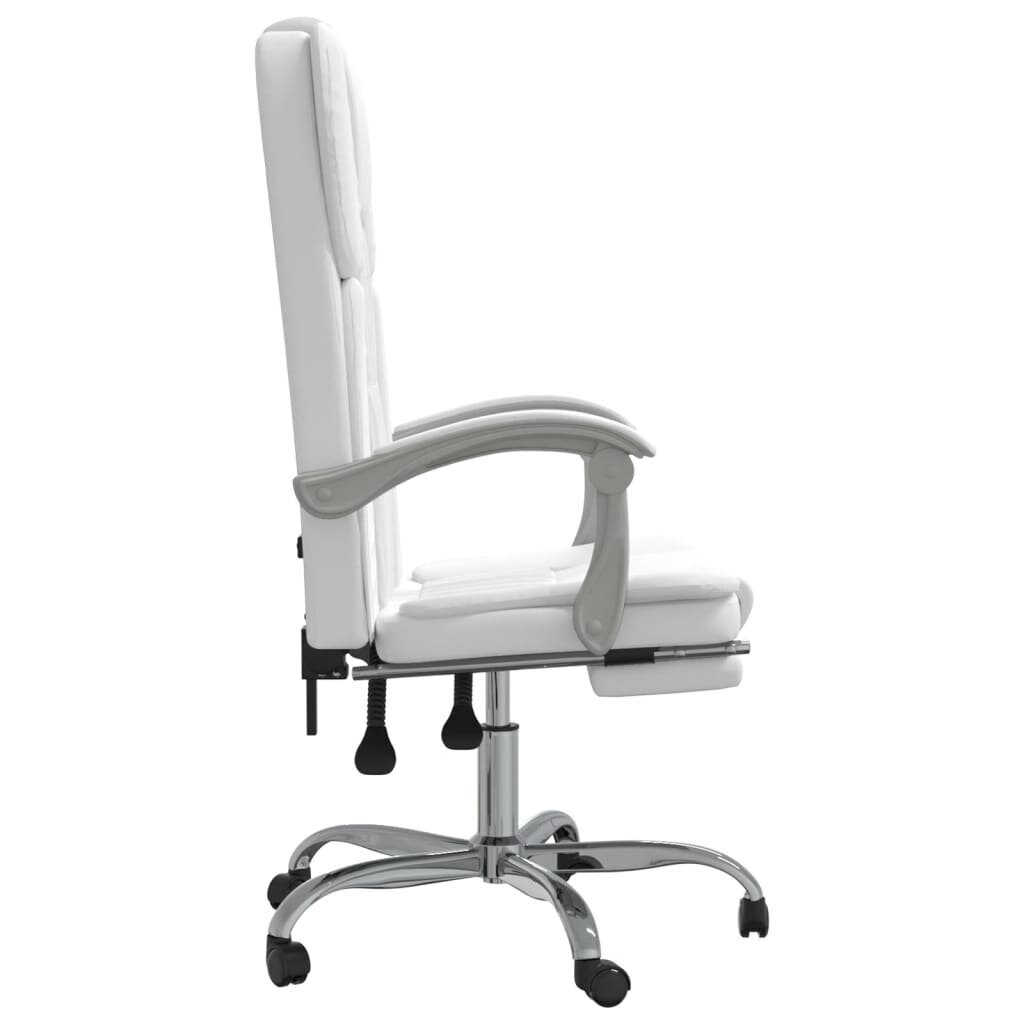 Atlošiama biuro kėdė, Dirbtinė oda, balta цена и информация | Biuro kėdės | pigu.lt