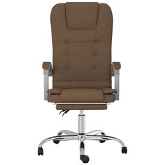Atlošiama masažinė biuro kėdė, Audinys, ruda цена и информация | Офисные кресла | pigu.lt