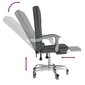 Atlošiama masažinė biuro kėdė, Audinys, tamsiai pilka цена и информация | Biuro kėdės | pigu.lt