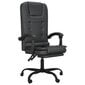 Atlošiama masažinė biuro kėdė, Dirbtinė oda, juoda цена и информация | Biuro kėdės | pigu.lt