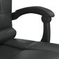 Atlošiama masažinė biuro kėdė, Dirbtinė oda, juoda цена и информация | Biuro kėdės | pigu.lt