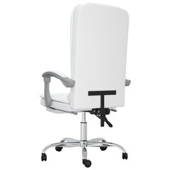 Atlošiama masažinė biuro kėdė, Dirbtinė oda, balta цена и информация | Офисные кресла | pigu.lt