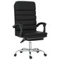 Atlošiama masažinė biuro kėdė, Dirbtinė oda, juoda kaina ir informacija | Biuro kėdės | pigu.lt