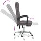 Atlošiama masažinė biuro kėdė, Dirbtinė oda, pilka цена и информация | Biuro kėdės | pigu.lt