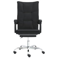 Atlošiama biuro kėdė, Dirbtinė oda, juoda цена и информация | Офисные кресла | pigu.lt