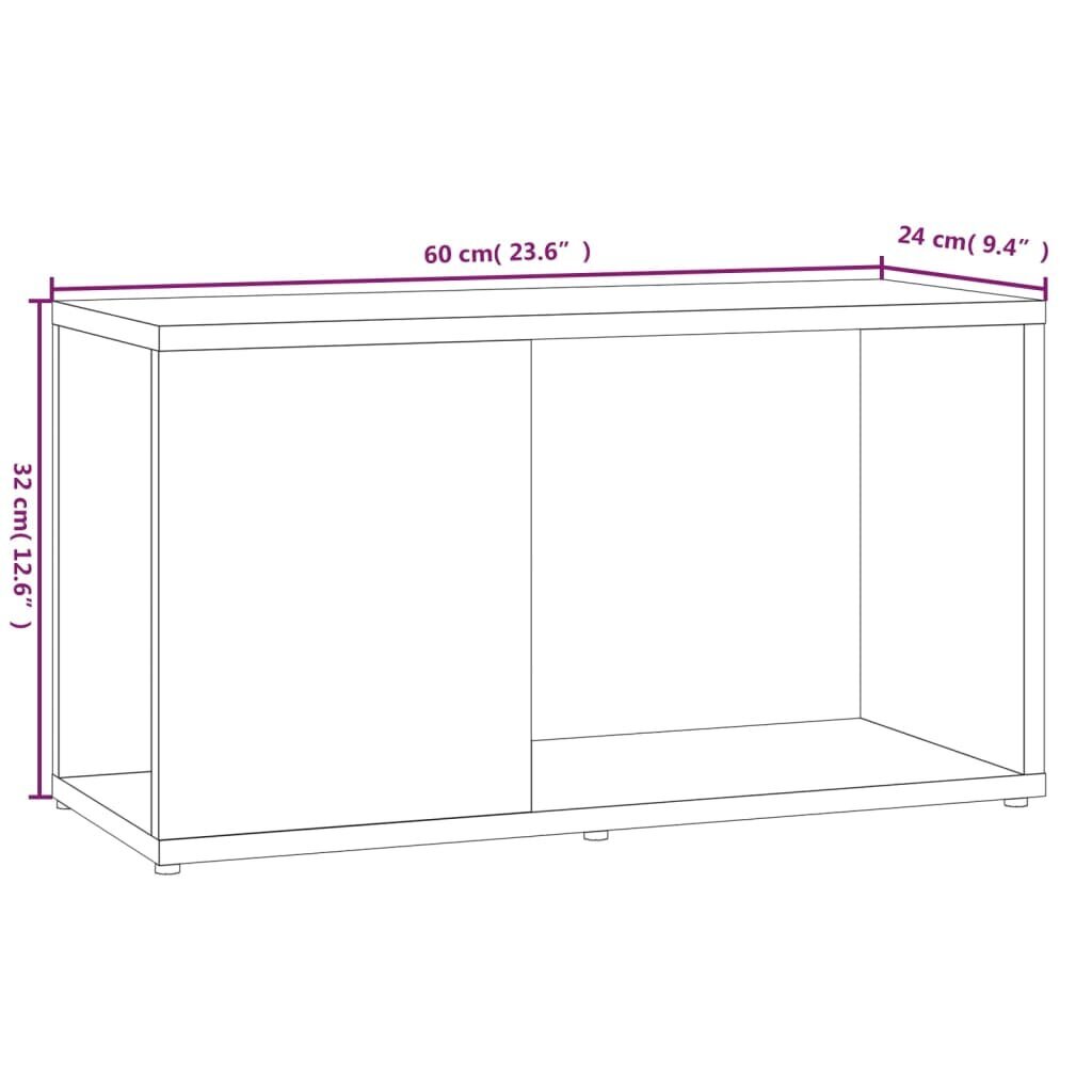 Televizoriaus spintelė 60x24x32cm, ruda kaina ir informacija | TV staliukai | pigu.lt