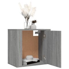 Sieninė naktinė spintelė, Apdirbta mediena, 50x30x47cm, pilka ąžuolo spalva kaina ir informacija | Spintelės prie lovos | pigu.lt