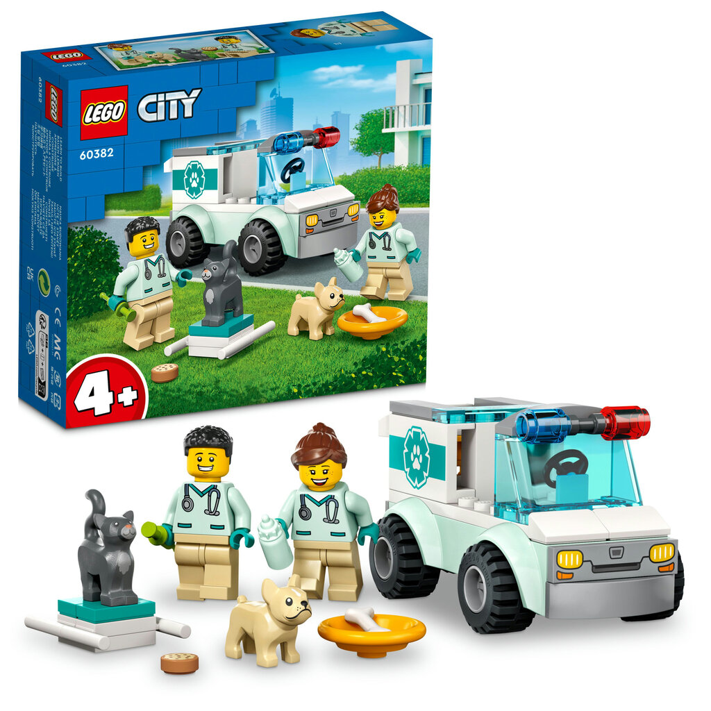 60382 LEGO® City Gyvūnėlių greitosios pagalbos automobilis kaina ir informacija | Konstruktoriai ir kaladėlės | pigu.lt