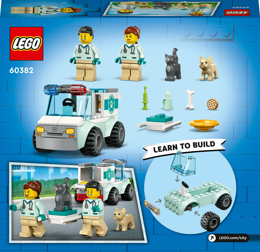 60382 LEGO® City Gyvūnėlių greitosios pagalbos automobilis kaina ir informacija | Konstruktoriai ir kaladėlės | pigu.lt