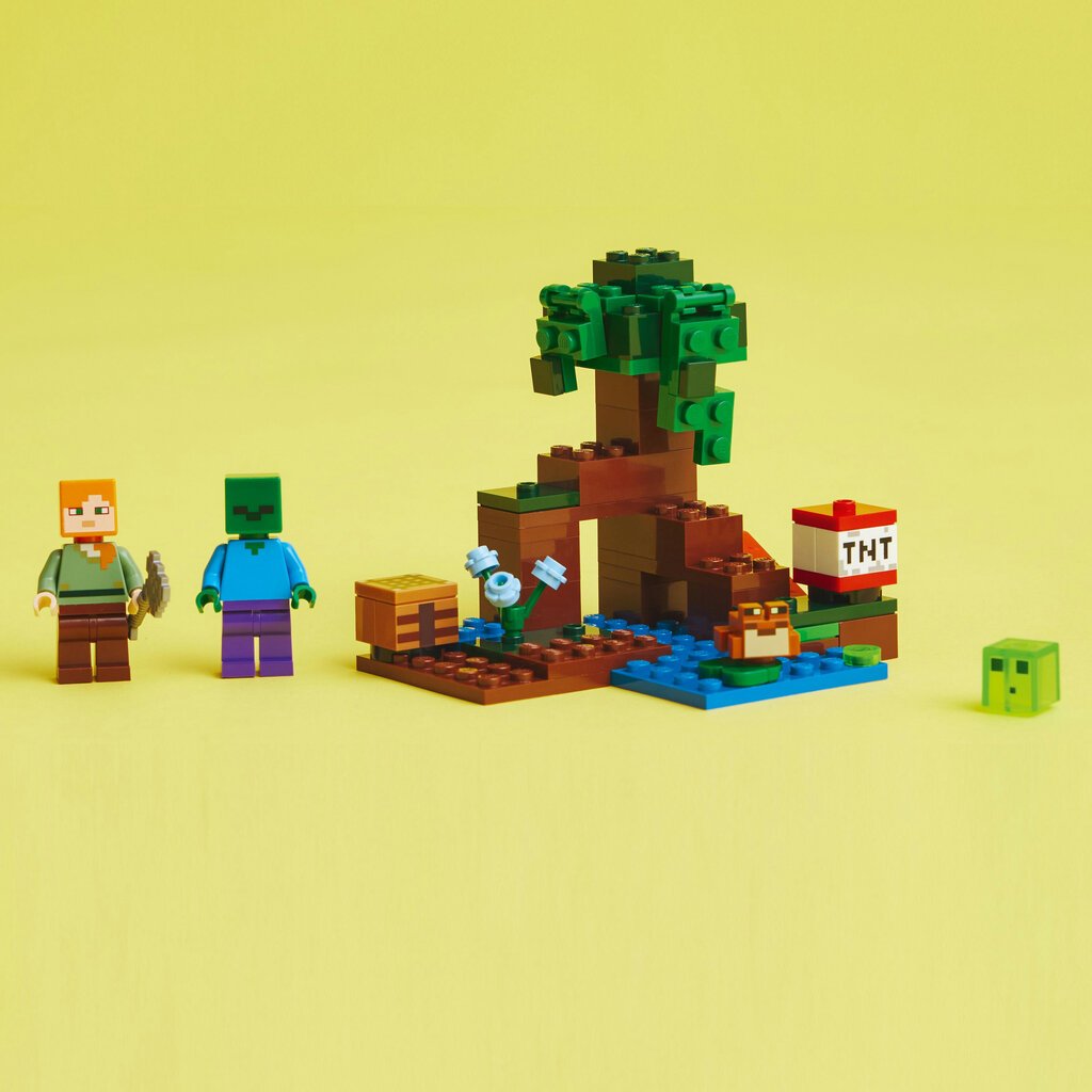 21240 LEGO® Minecraft Nuotykis pelkėje kaina ir informacija | Konstruktoriai ir kaladėlės | pigu.lt