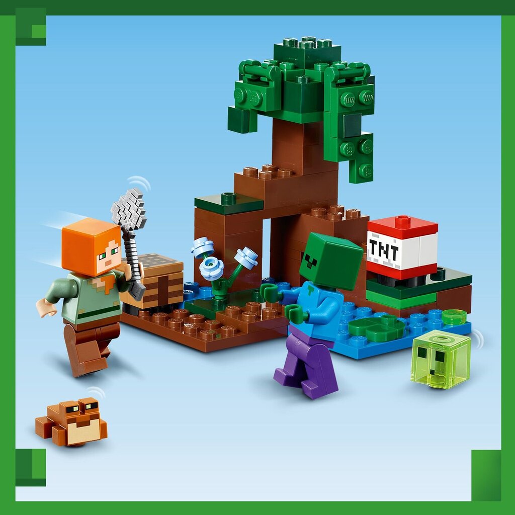 21240 LEGO® Minecraft Nuotykis pelkėje цена и информация | Konstruktoriai ir kaladėlės | pigu.lt
