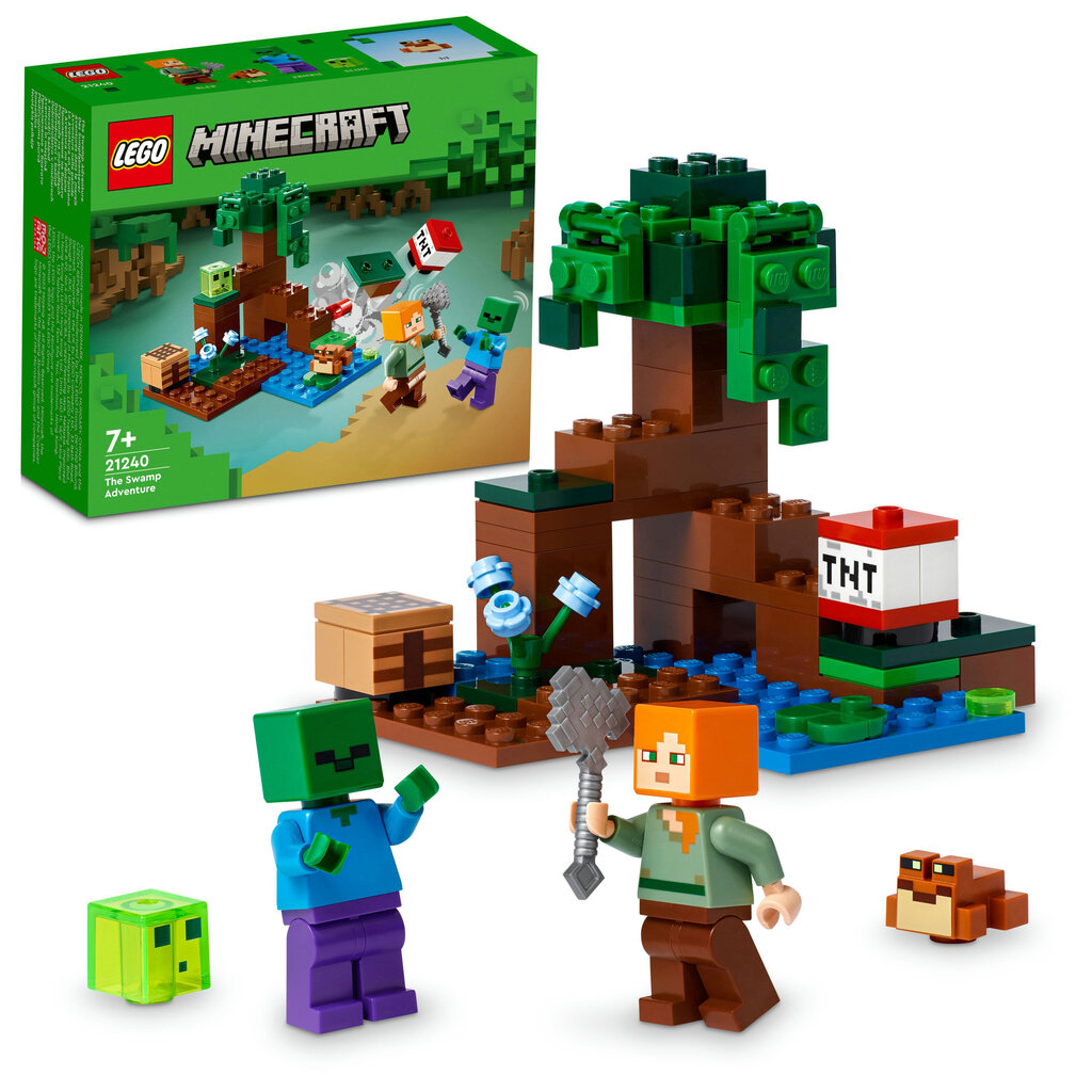 21240 LEGO® Minecraft Nuotykis pelkėje kaina ir informacija | Konstruktoriai ir kaladėlės | pigu.lt