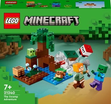 21240 LEGO® Minecraft Nuotykis pelkėje kaina ir informacija | Konstruktoriai ir kaladėlės | pigu.lt