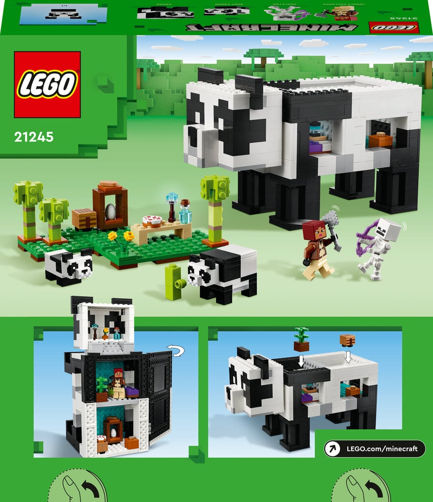 21245 LEGO® Minecraft Pandų prieglobstis цена и информация | Konstruktoriai ir kaladėlės | pigu.lt