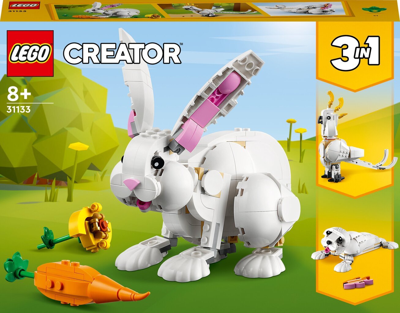 31133 LEGO® Creator 3in1 Baltasis triušis цена и информация | Konstruktoriai ir kaladėlės | pigu.lt