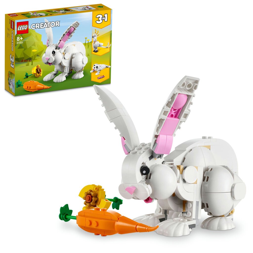 31133 LEGO® Creator 3in1 Baltasis triušis kaina ir informacija | Konstruktoriai ir kaladėlės | pigu.lt