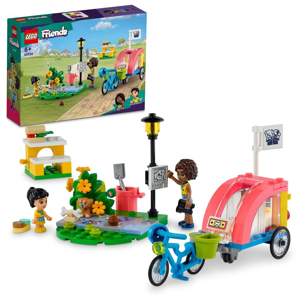 41738 LEGO® Friends Šunų gelbėjimo dviratis kaina ir informacija | Konstruktoriai ir kaladėlės | pigu.lt