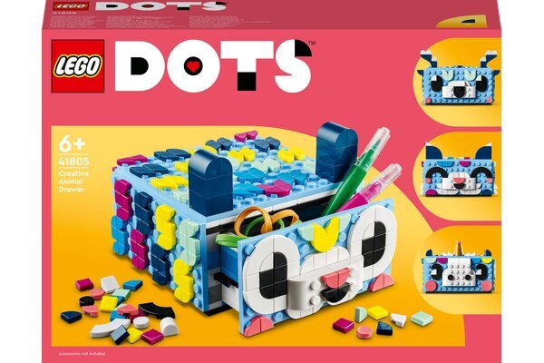 41805 LEGO® DOTS Kūrybinis gyvūnų stalčius kaina ir informacija | Konstruktoriai ir kaladėlės | pigu.lt