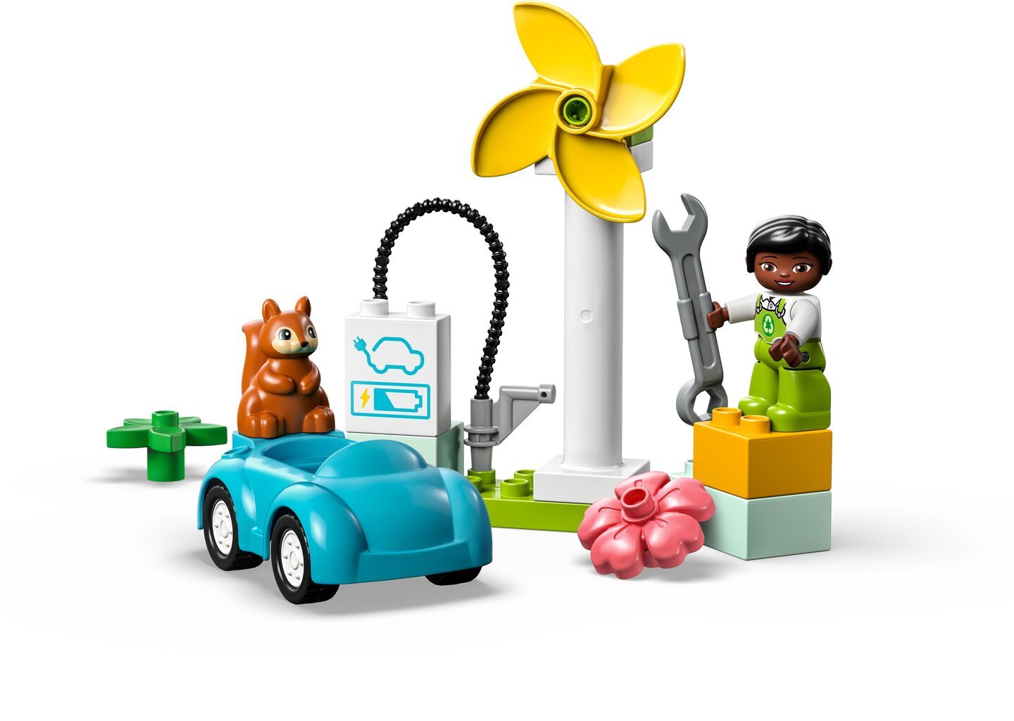 10985 LEGO® DUPLO Town Vėjo turbina ir elektromobilis kaina ir informacija | Konstruktoriai ir kaladėlės | pigu.lt