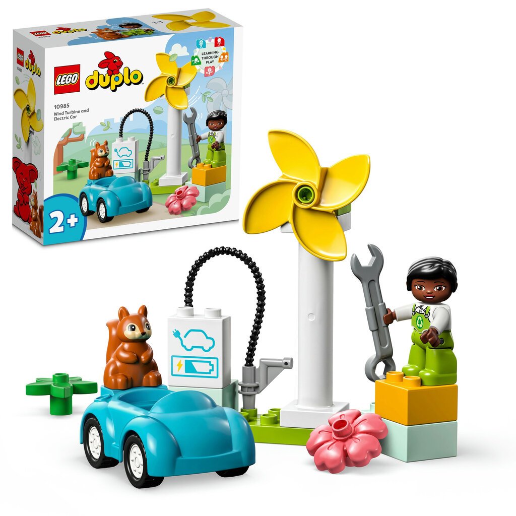 10985 LEGO® DUPLO Town Vėjo turbina ir elektromobilis kaina ir informacija | Konstruktoriai ir kaladėlės | pigu.lt