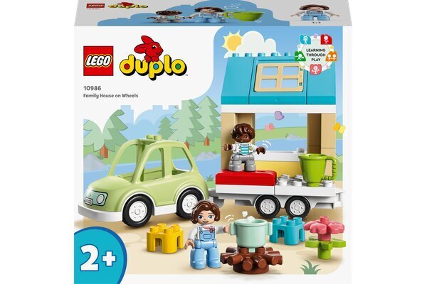 10986 LEGO® DUPLO Šeimos namas ant ratų kaina ir informacija | Konstruktoriai ir kaladėlės | pigu.lt