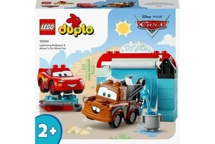 10996 LEGO® DUPLO Развлечения Молнии Маккуина и Мэтра на автомойке цена и информация | Конструкторы и кубики | pigu.lt