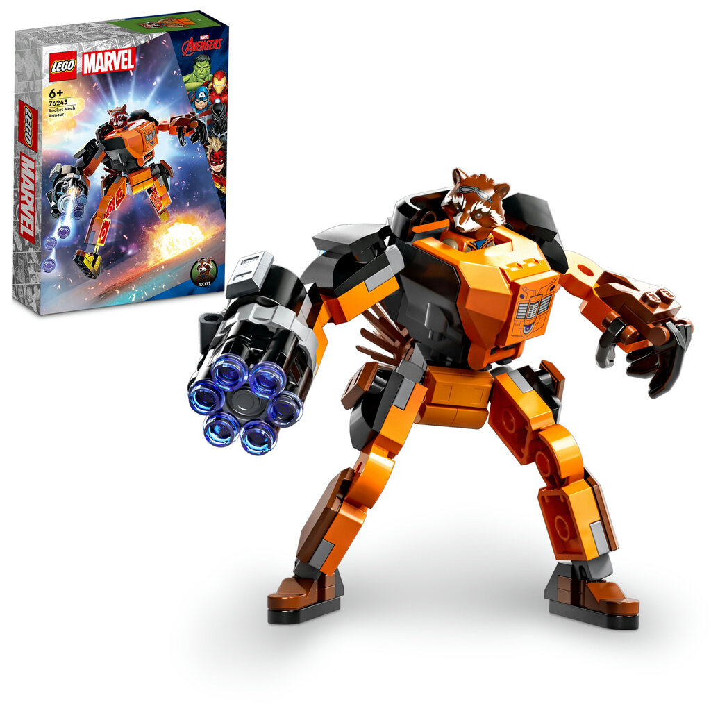 76243 LEGO® Marvel Rocket šarvai-robotas kaina ir informacija | Konstruktoriai ir kaladėlės | pigu.lt