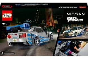 76917 LEGO® Speed Champions „Форсаж 2“ „Nissan Skyline GT-R (R34)“ цена и информация | Конструкторы и кубики | pigu.lt