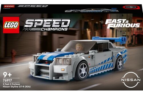 76917 LEGO® Speed Champions Greiti ir įsiutę 2 Nissan Skyline GT-R (R34) kaina ir informacija | Konstruktoriai ir kaladėlės | pigu.lt