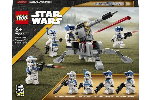 75345 LEGO® Star Wars Боевой набор Клоны-пехотинцы 501-го легиона цена и информация | Конструкторы и кубики | pigu.lt