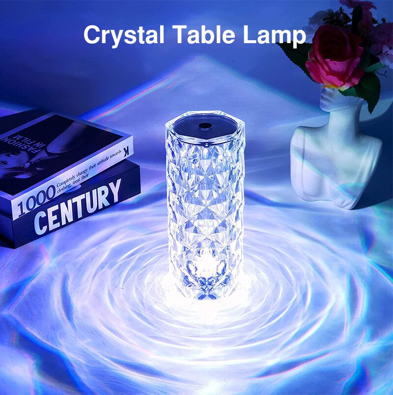 Įkraunama LED naktinė lempa Rose Diamond su valdymo pultu kaina ir informacija | Dekoracijos šventėms | pigu.lt