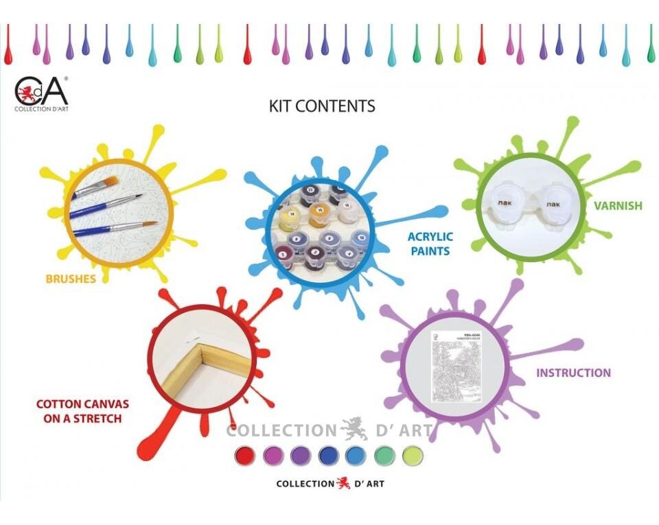 Piešimo rinkinys 40x50 cm, Collection D'Art, PBN-A152 kaina ir informacija | Tapyba pagal skaičius | pigu.lt