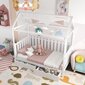 Vaikiška lova namelis SofiHouse R57, 180x90 cm, balta 2 stalčiai kaina ir informacija | Vaikiškos lovos | pigu.lt