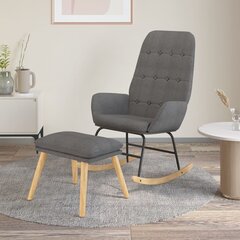 Supama kėdė su pakoja vidaXL, pilka цена и информация | Кресла в гостиную | pigu.lt