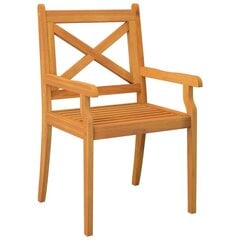 6-ių dalių lauko kėdžių komplektas vidaXL, rudas kaina ir informacija | Lauko kėdės, foteliai, pufai | pigu.lt