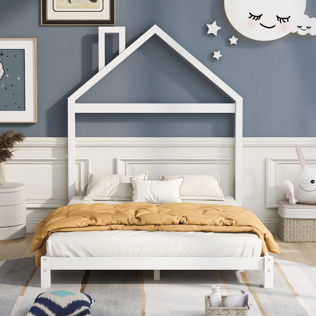 Vaikiška lova namelis SofiHouse R56, 160x70 cm, balta kaina ir informacija | Vaikiškos lovos | pigu.lt