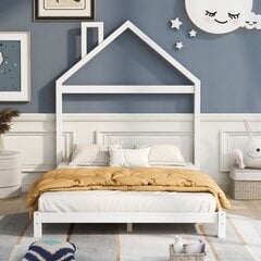 Vaikiška lova namelis SofiHouse R56, 200x120 cm, balta kaina ir informacija | Vaikiškos lovos | pigu.lt