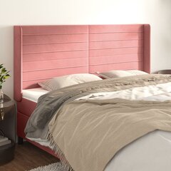 Изголовье со светодиодом, розовое, 90x5x118/128 см цена и информация | Кровати | pigu.lt
