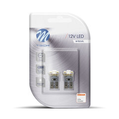 Блистер 2x LED L069W - W5W 4xSMD2835 Белые Светодиодные лампы M-Tech цена и информация | Автомобильные лампочки | pigu.lt