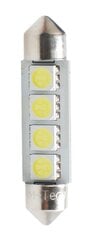 M-Tech LED L311W - C5W 41mm 4xSMD5050 Canbus Белые Светодиодные лампы цена и информация | Автомобильные лампочки | pigu.lt