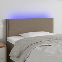 Galvūgalis su LED, Audinys, 80x5x78/88cm, taupe spalva kaina ir informacija | Lovos | pigu.lt