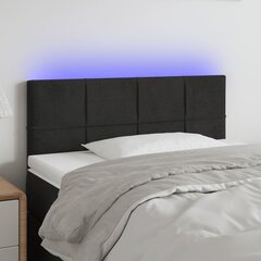 Galvūgalis su led, juodas, 80x5x78/88cm цена и информация | Кровати | pigu.lt