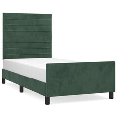 Каркас кровати с пружинами, зеленый, 90x200 см, ткань цена и информация | Кровати | pigu.lt