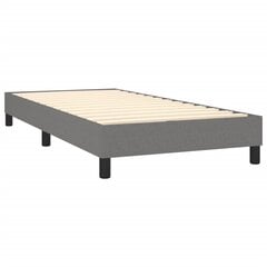 vidaXL Кровать с пружинами и матрасом, серый, 100х200см, ткань цена и информация | Кровати | pigu.lt