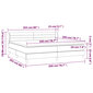 vidaXL Lova su spyruoklėmis ir čiužiniu, ruda, 200x200 cm, audinys kaina ir informacija | Lovos | pigu.lt